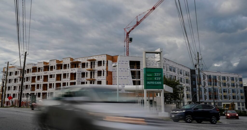 Housing starts in June on the construction of apartments